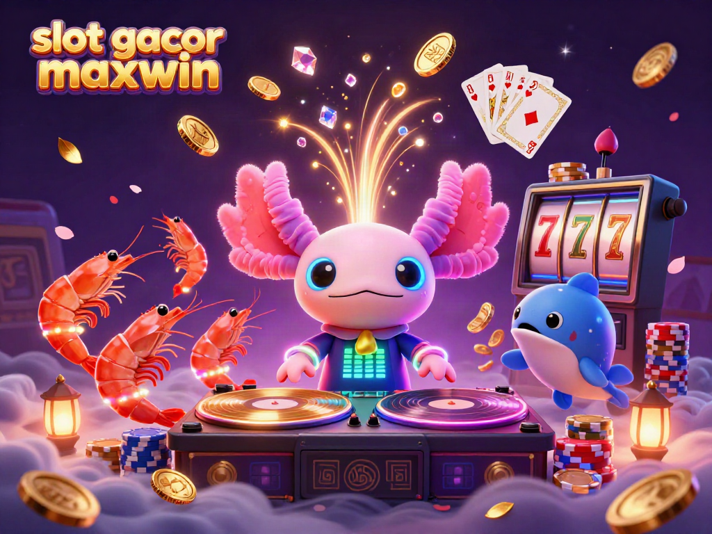 Cascade golden coins while enjoying slot gacor maxwin with a festive 3D underwater casino scene.