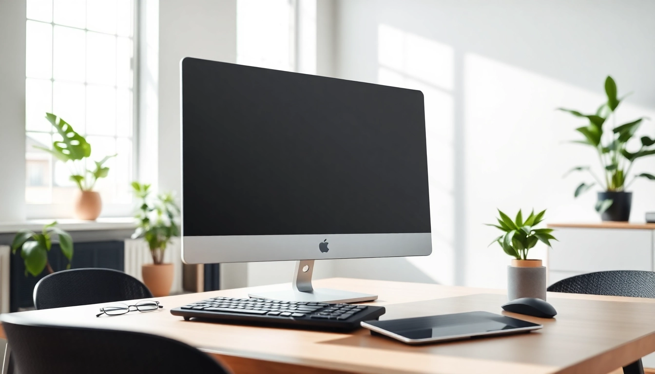 Η εικόνα δείχνει ένα επαγγελματικό pc σε γραφείο, αναδεικνύοντας το μοντέρνο περιβάλλον εργασίας.