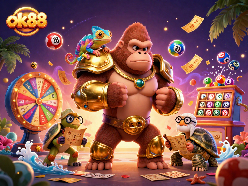 Experience the excitement of ok88 with dynamic game illustrations featuring vibrant characters and thrilling gaming elements.