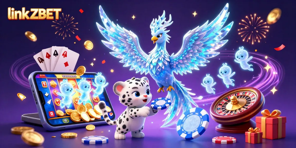Experience thrilling gaming with link ZBET featuring an ice phoenix and engaging casino elements in vibrant 3D.
