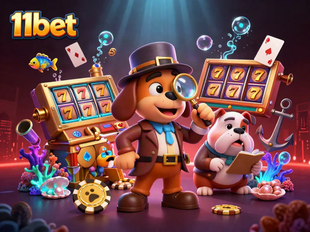 Engage with exclusive 11bet slots, discovering treasures amid vibrant casino visuals.