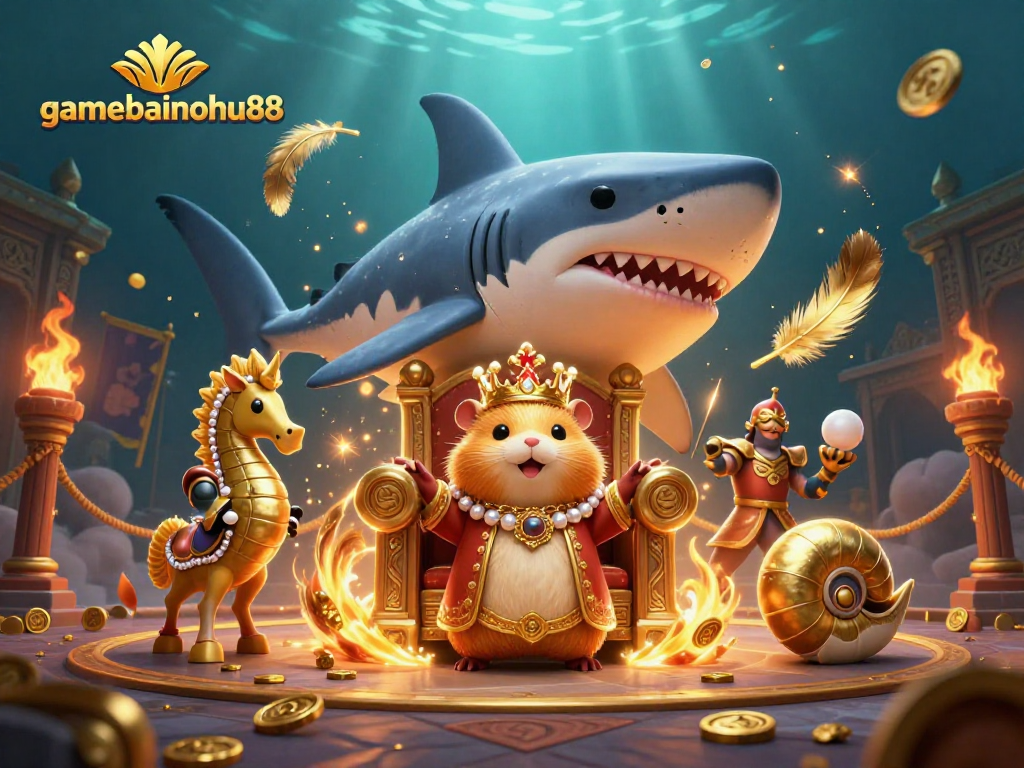 Engage with gamebainohu88 for thrilling underwater adventures with the golden hamster king!