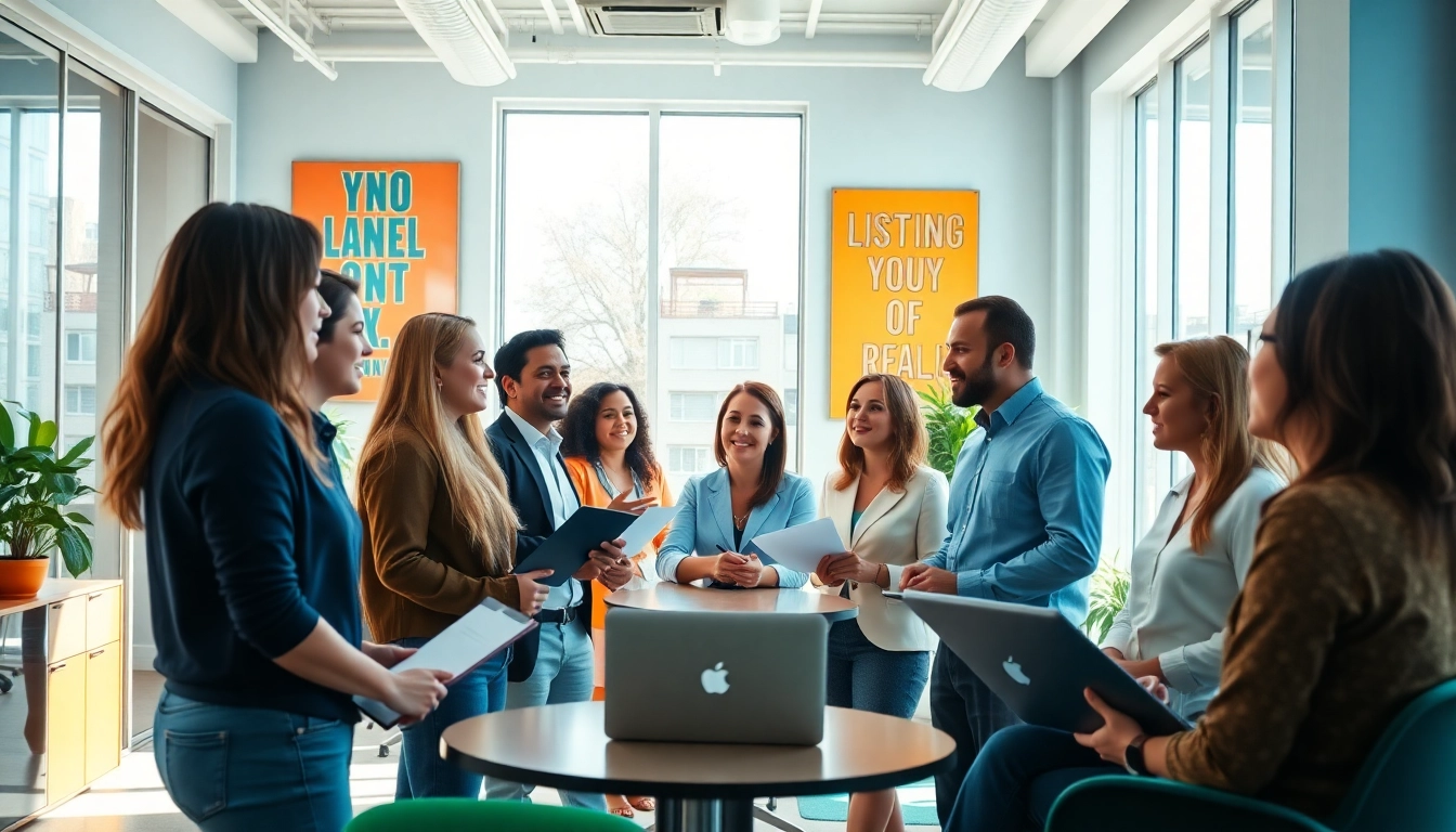 Explore pathways to Ideal career with professionals collaborating in a bright office environment.