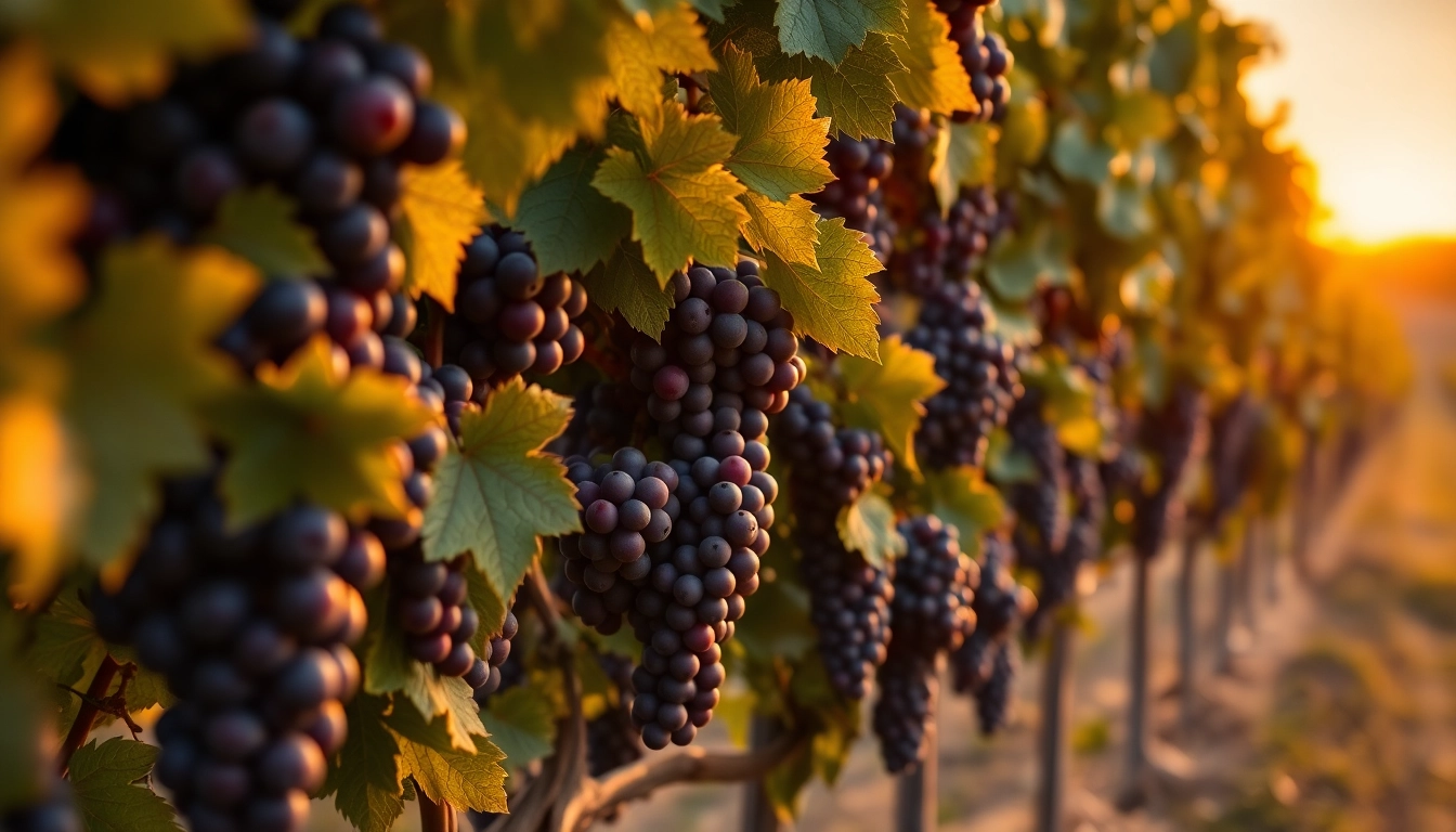 Harvesting vibrant Petite Sirah grapes in Clarksburg, California vineyard.