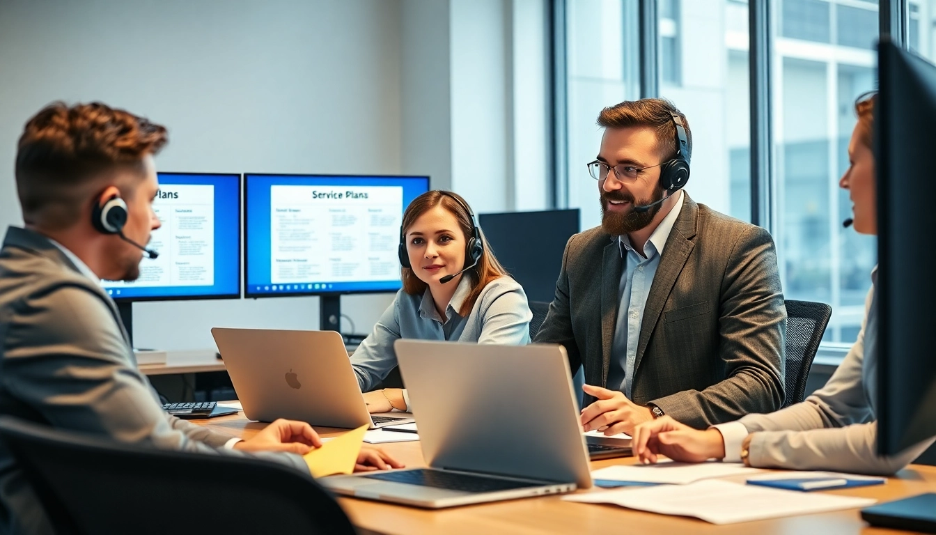 Learn how much does IT support cost in UK? through a dedicated IT support team collaborating in the office.