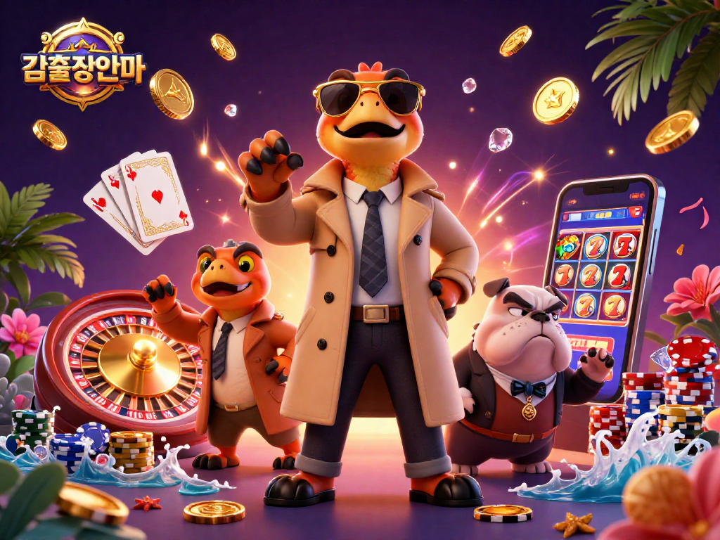 Experience an exciting 김포출장안마 with raptors in a trench coat at a VIP casino.