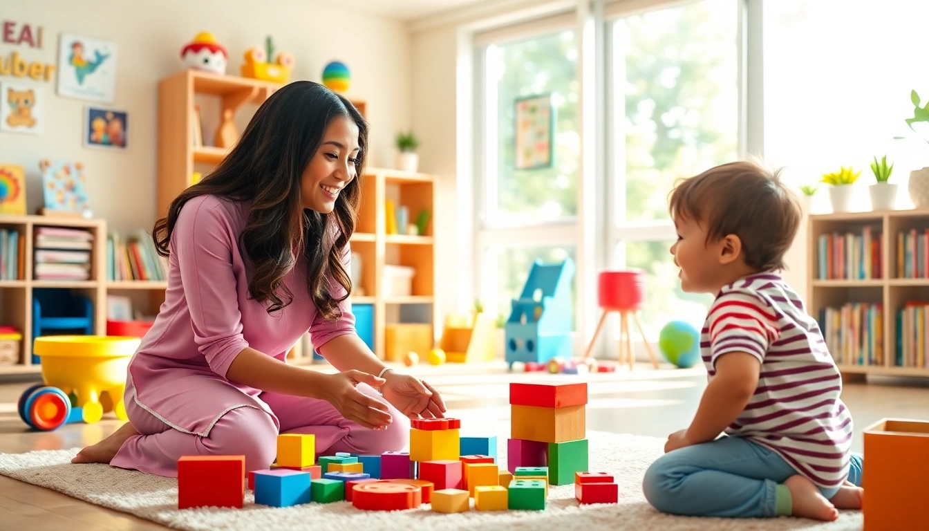Child engaging in ABA therapy in Brighton with a professional therapist in a bright setting.