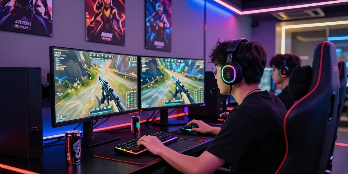 M98 ล๊อตเว็บตรง 2026 online gaming setup with player focused on competitive game.
