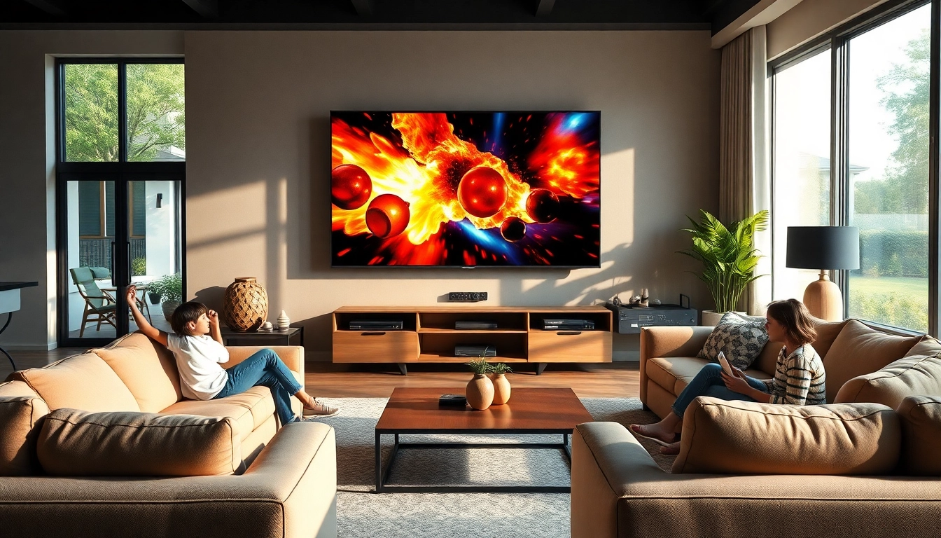 Unlock your free iptv trial with premium streaming in a modern living room setup.
